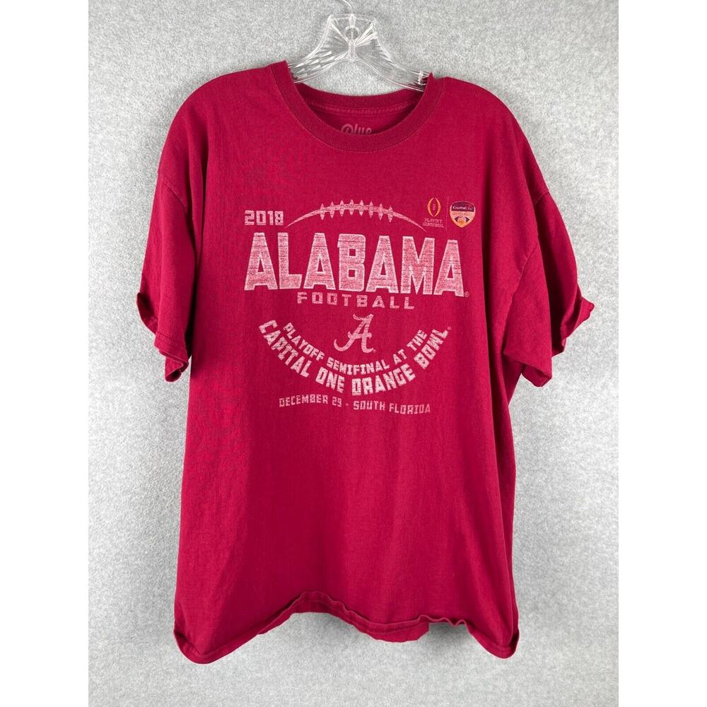 Blue 84 Alabama 2018 Orange Bowl‎ T Shirt Men's Size XL Red NCAA Football Tee